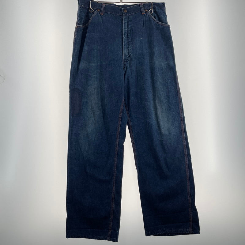 【現状渡し品】【メンズ】 BIGMAC ビッグマック 50’s VINTAGE TALON PINLOCK PAINTER DENIM 50年代 ヴィンテージ かぎ爪 ピンロック ペインター デニム ボトムス 片爪 ジーンズ 156-260809-sa-05-tei サイズ：不明 カラー：インディゴ 万代Net店