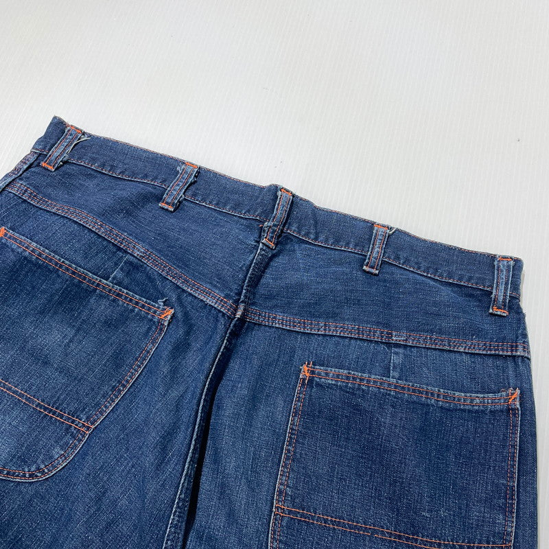【現状渡し品】【メンズ】 BIGMAC ビッグマック 50’s VINTAGE TALON PINLOCK PAINTER DENIM 50年代 ヴィンテージ かぎ爪 ピンロック ペインター デニム ボトムス 片爪 ジーンズ 156-260809-sa-05-tei サイズ：不明 カラー：インディゴ 万代Net店