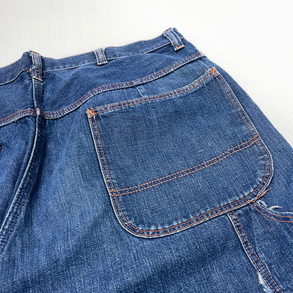 【現状渡し品】【メンズ】 BIGMAC ビッグマック 50’s VINTAGE TALON PINLOCK PAINTER DENIM 50年代 ヴィンテージ かぎ爪 ピンロック ペインター デニム ボトムス 片爪 ジーンズ 156-260809-sa-05-tei サイズ：不明 カラー：インディゴ 万代Net店