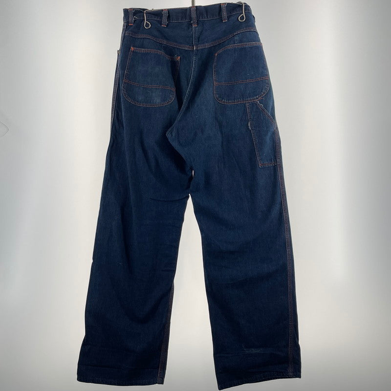 【現状渡し品】【メンズ】 BIGMAC ビッグマック 50’s VINTAGE TALON PINLOCK PAINTER DENIM 50年代 ヴィンテージ かぎ爪 ピンロック ペインター デニム ボトムス 片爪 ジーンズ 156-260809-sa-05-tei サイズ：不明 カラー：インディゴ 万代Net店