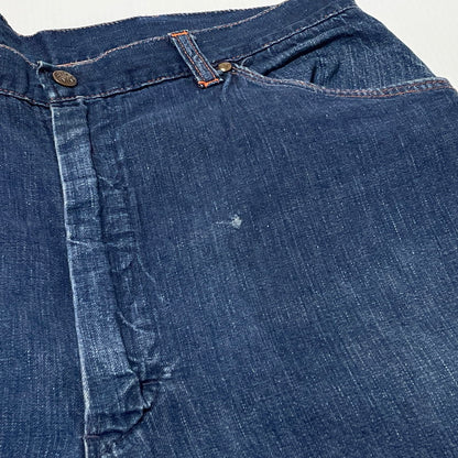 【現状渡し品】【メンズ】 BIGMAC ビッグマック 50’s VINTAGE TALON PINLOCK PAINTER DENIM 50年代 ヴィンテージ かぎ爪 ピンロック ペインター デニム ボトムス 片爪 ジーンズ 156-260809-sa-05-tei サイズ：不明 カラー：インディゴ 万代Net店
