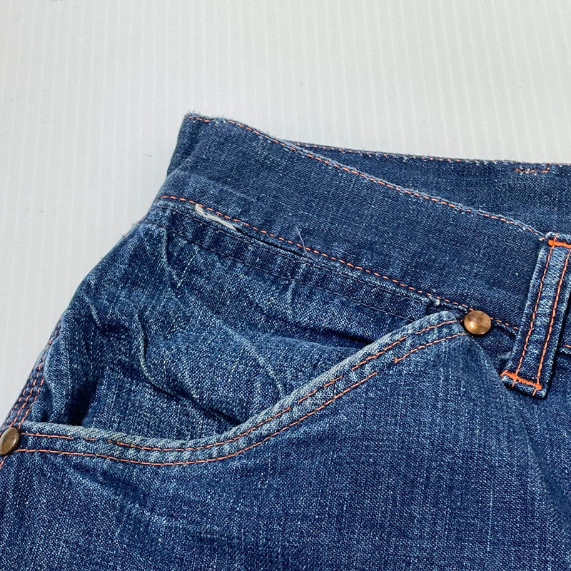 【現状渡し品】【メンズ】 BIGMAC ビッグマック 50’s VINTAGE TALON PINLOCK PAINTER DENIM 50年代 ヴィンテージ かぎ爪 ピンロック ペインター デニム ボトムス 片爪 ジーンズ 156-260809-sa-05-tei サイズ：不明 カラー：インディゴ 万代Net店