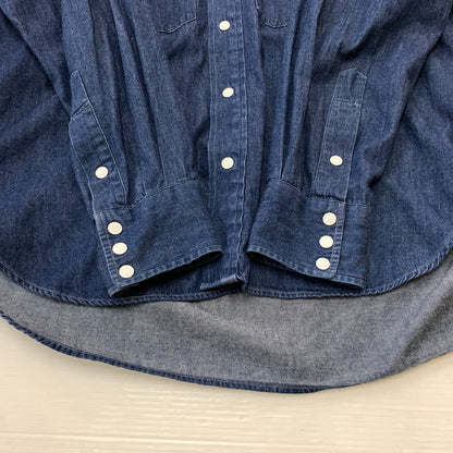 【中古品】【メンズ】 Unlikely アンクライリー 24SS DRESS COWBOY SHIRTS U24S-11-0004 アンライクリー ドレス カーボウイ シャツ 長袖 トップス 140-260808-ko-08-tei サイズ：M カラー：インディゴ 万代Net店