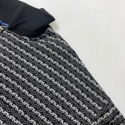 【中古品】【メンズ】 INTERBREED インターブリード PATTERNED HALF ZIP LS POLO SHIRTS IB22AW-SH03 パターン ハーフジップ ロングスリーブ ポロシャツ 長袖 トップス 142-260915-yo-12-teih サイズ：XL カラー：ブラック 万代Net店