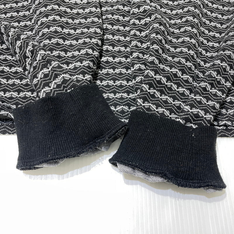 【中古品】【メンズ】 INTERBREED インターブリード PATTERNED HALF ZIP LS POLO SHIRTS IB22AW-SH03 パターン ハーフジップ ロングスリーブ ポロシャツ 長袖 トップス 142-260915-yo-12-teih サイズ：XL カラー：ブラック 万代Net店