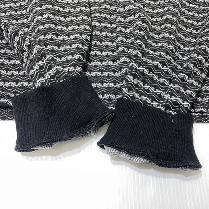 【中古品】【メンズ】 INTERBREED インターブリード PATTERNED HALF ZIP LS POLO SHIRTS IB22AW-SH03 パターン ハーフジップ ロングスリーブ ポロシャツ 長袖 トップス 142-260915-yo-12-teih サイズ：XL カラー：ブラック 万代Net店