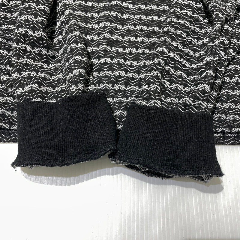 【中古品】【メンズ】 INTERBREED インターブリード PATTERNED HALF ZIP LS POLO SHIRTS IB22AW-SH03 パターン ハーフジップ ロングスリーブ ポロシャツ 長袖 トップス 142-260915-yo-12-teih サイズ：XL カラー：ブラック 万代Net店