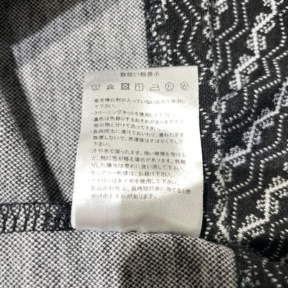 【中古品】【メンズ】 INTERBREED インターブリード PATTERNED HALF ZIP LS POLO SHIRTS IB22AW-SH03 パターン ハーフジップ ロングスリーブ ポロシャツ 長袖 トップス 142-260915-yo-12-teih サイズ：XL カラー：ブラック 万代Net店