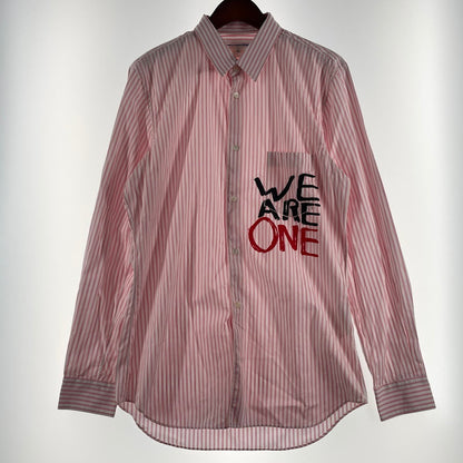 【中古品】【メンズ】 COMME des GARCONS コム デ ギャルソン SHIRT WE ARE ONE STRIPE L/S SHIRT シャツ ウィー アー ワン ストライプ ロングスリーブ シャツ 長袖 トップス 140-260808-sa-16-tei サイズ：L カラー：ピンク 万代Net店