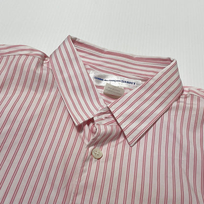 【中古品】【メンズ】 COMME des GARCONS コム デ ギャルソン SHIRT WE ARE ONE STRIPE L/S SHIRT シャツ ウィー アー ワン ストライプ ロングスリーブ シャツ 長袖 トップス 140-260808-sa-16-tei サイズ：L カラー：ピンク 万代Net店