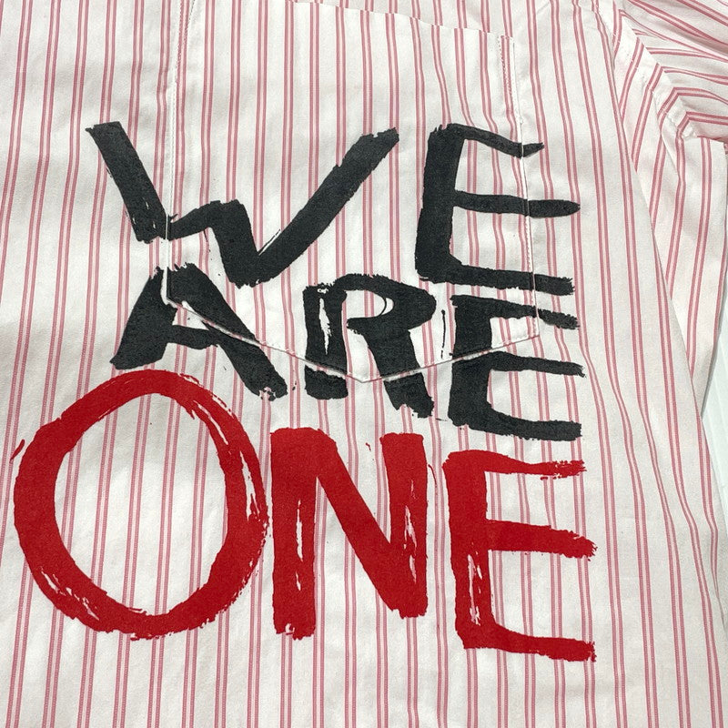 【中古品】【メンズ】 COMME des GARCONS コム デ ギャルソン SHIRT WE ARE ONE STRIPE L/S SHIRT シャツ ウィー アー ワン ストライプ ロングスリーブ シャツ 長袖 トップス 140-260808-sa-16-tei サイズ：L カラー：ピンク 万代Net店