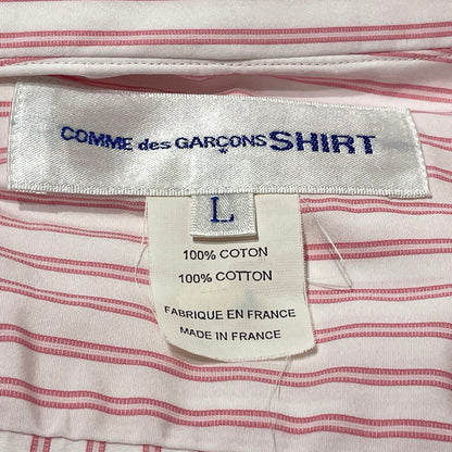【中古品】【メンズ】 COMME des GARCONS コム デ ギャルソン SHIRT WE ARE ONE STRIPE L/S SHIRT シャツ ウィー アー ワン ストライプ ロングスリーブ シャツ 長袖 トップス 140-260808-sa-16-tei サイズ：L カラー：ピンク 万代Net店