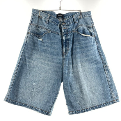 【中古品】【メンズ】 BREATH ブレス DAMAGE OVER SIZE DENIM SHORTS BR24SS-P1005 ダメージ 加工 オーバー サイズ デニム ショーツ ボトムス 短パン 153-260808-sa-17-tei サイズ：XL カラー：インディゴ 万代Net店