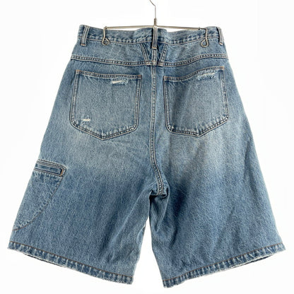 【中古品】【メンズ】 BREATH ブレス DAMAGE OVER SIZE DENIM SHORTS BR24SS-P1005 ダメージ 加工 オーバー サイズ デニム ショーツ ボトムス 短パン 153-260808-sa-17-tei サイズ：XL カラー：インディゴ 万代Net店