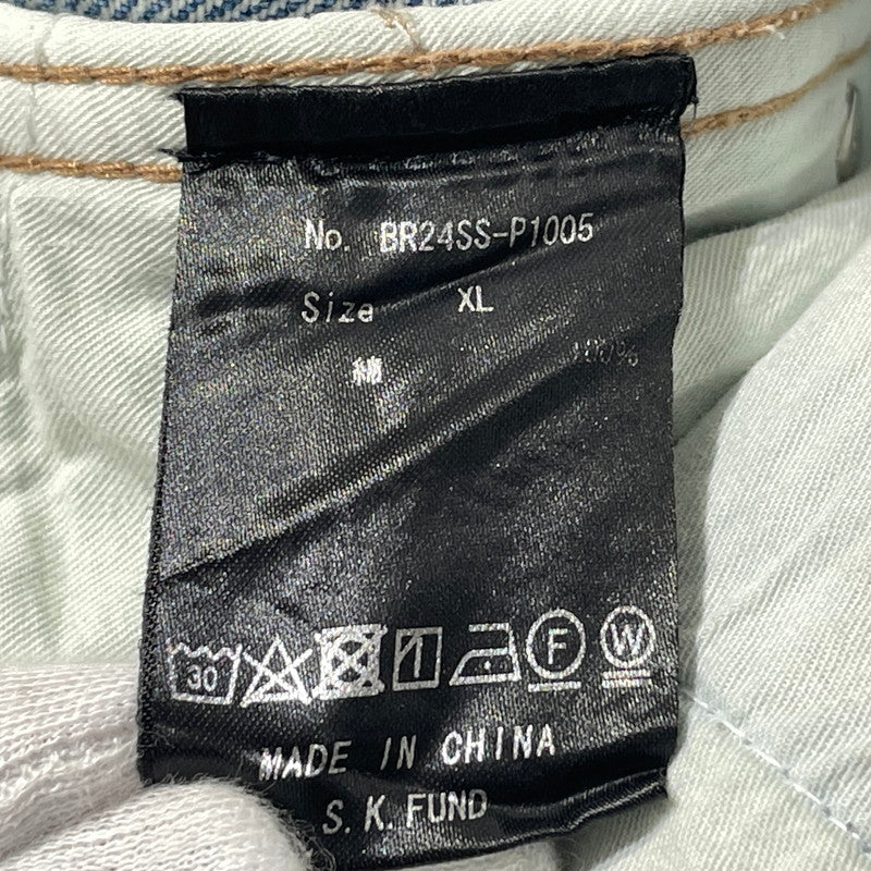 【中古品】【メンズ】 BREATH ブレス DAMAGE OVER SIZE DENIM SHORTS BR24SS-P1005 ダメージ 加工 オーバー サイズ デニム ショーツ ボトムス 短パン 153-260808-sa-17-tei サイズ：XL カラー：インディゴ 万代Net店