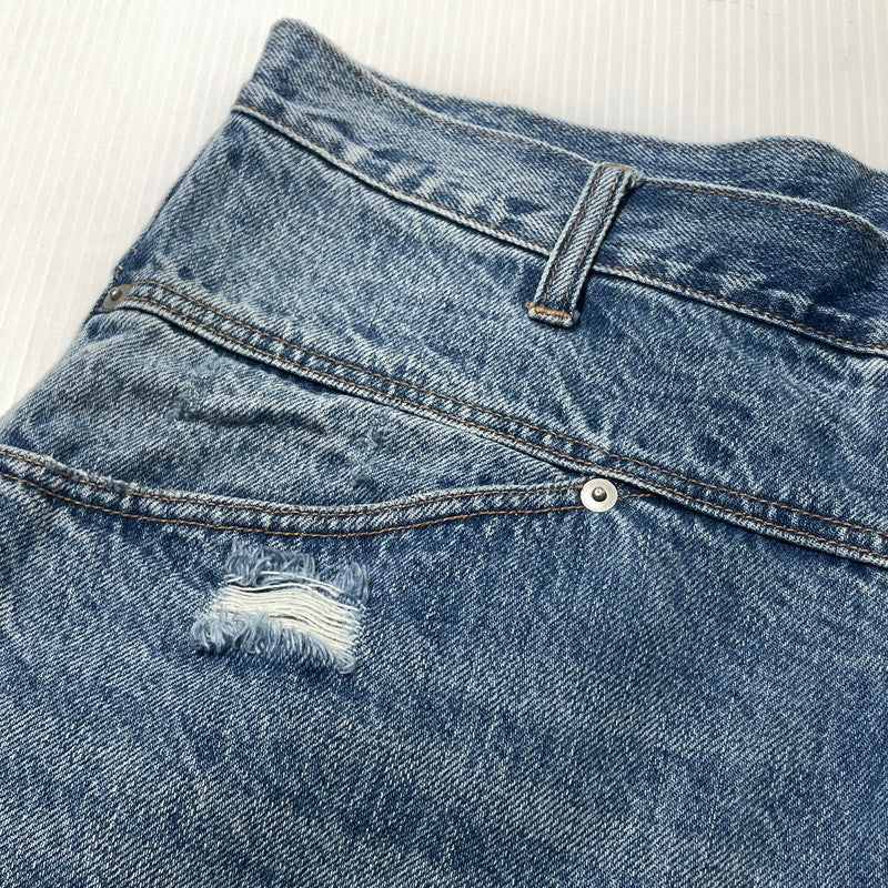 【中古品】【メンズ】 BREATH ブレス DAMAGE OVER SIZE DENIM SHORTS BR24SS-P1005 ダメージ 加工 オーバー サイズ デニム ショーツ ボトムス 短パン 153-260808-sa-17-tei サイズ：XL カラー：インディゴ 万代Net店