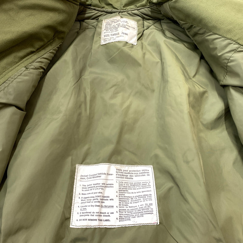 【中古品】【メンズ】 CANADIAN ARMY カナディアン アーミー COMBAT VEHICLE CREWMAN JACKET 8415-21-851-4901 コンバット ビークル クルーマン ジャケット アウター ミリタリー 145-260808-ko-06-tei サイズ：7046 カラー：カーキ 万代Net店