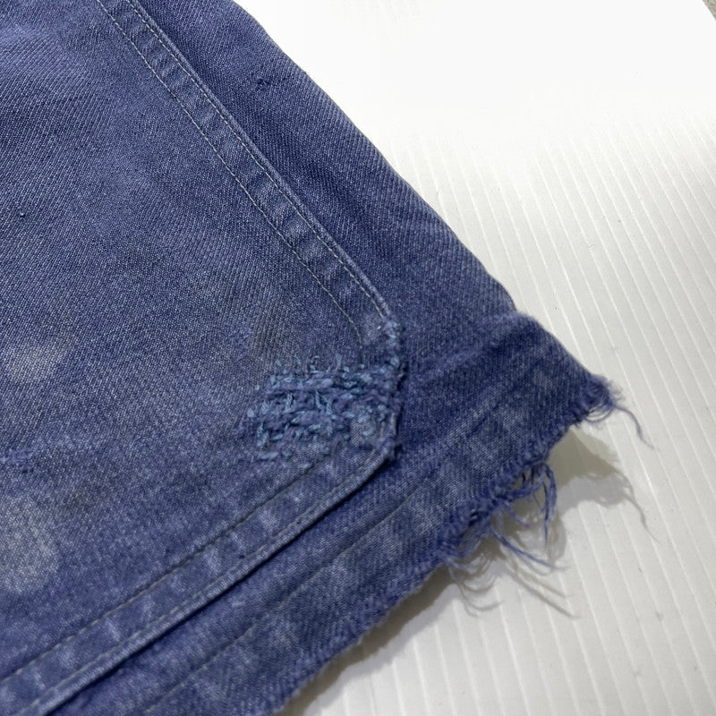 【現状渡し品】【メンズ】 FRENCH VINTAGE フレンチ ヴィンテージ 50’s~60’s VINTAGE MOLESKIN WORK JACKET 50～60年代 ヴィンテージ モールスキン ワーク ジャケット アウター 145-260808-sa-12-tei サイズ：不明 カラー：ブルー 万代Net店