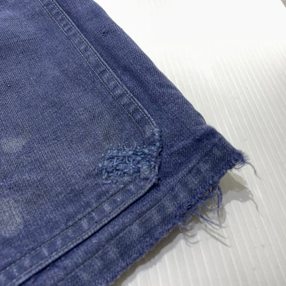 【現状渡し品】【メンズ】 FRENCH VINTAGE フレンチ ヴィンテージ 50’s~60’s VINTAGE MOLESKIN WORK JACKET 50～60年代 ヴィンテージ モールスキン ワーク ジャケット アウター 145-260808-sa-12-tei サイズ：不明 カラー：ブルー 万代Net店