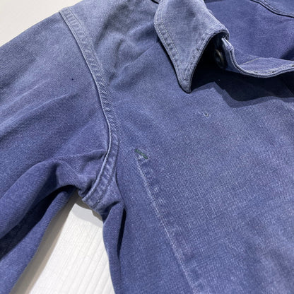 【現状渡し品】【メンズ】 FRENCH VINTAGE フレンチ ヴィンテージ 50’s~60’s VINTAGE MOLESKIN WORK JACKET 50～60年代 ヴィンテージ モールスキン ワーク ジャケット アウター 145-260808-sa-12-tei サイズ：不明 カラー：ブルー 万代Net店