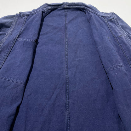 【現状渡し品】【メンズ】 FRENCH VINTAGE フレンチ ヴィンテージ 50’s~60’s VINTAGE MOLESKIN WORK JACKET 50～60年代 ヴィンテージ モールスキン ワーク ジャケット アウター 145-260808-sa-12-tei サイズ：不明 カラー：ブルー 万代Net店