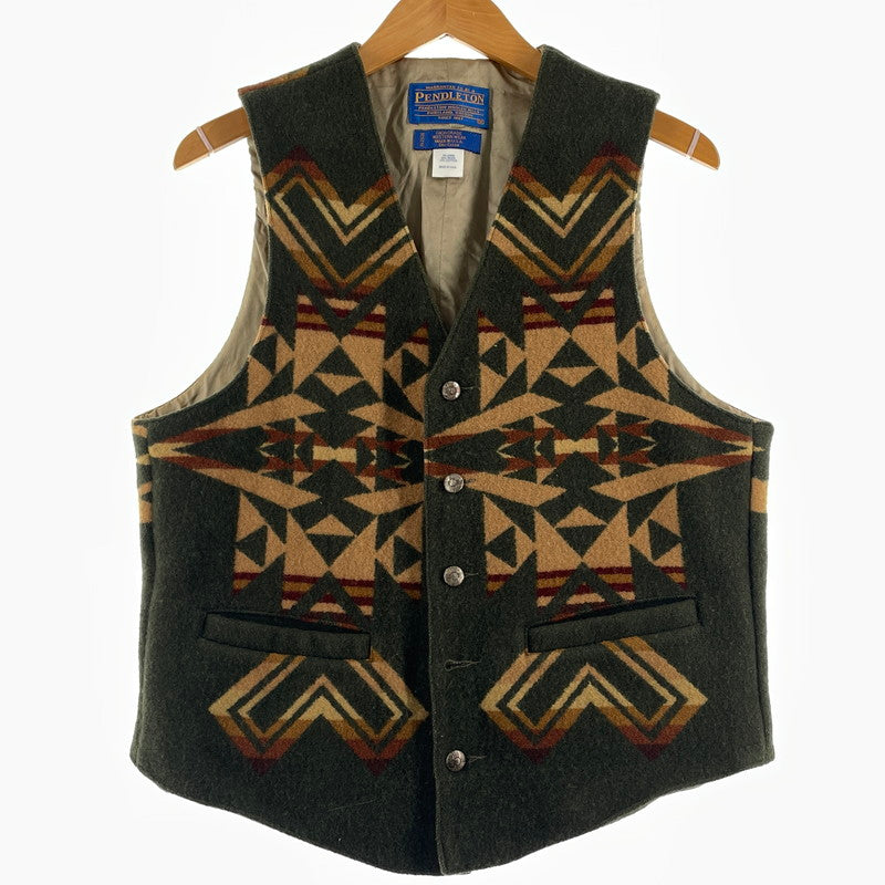 【現状渡し品】【メンズ】 PENDLETON ペンドルトン WOOL VEST ウール ベスト トップス 145-260808-sa-10-tei サイズ：M カラー：総柄 万代Net店