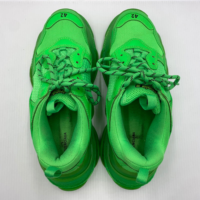 【中古品】【メンズ】 BALENCIAGA バレンシアガ TRIPLE S SNEAKERS 541624 トリプル エス スニーカー 靴 シューズ ビッグスニーカー 183-260812-ko-05-tei サイズ：42 カラー：グリーン 万代Net店