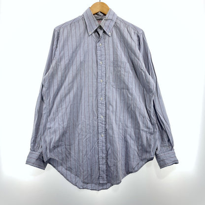 【現状渡し品】【メンズ】 BROOKS BROTHERS ブルックスブラザーズ 80's EST.1818 BD STRIPE LS SHIRT VINTAGE 80年代 ボタンダウン ストライプ シャツ 長袖 トップス ヴィンテージ 145-260828-yo-07-teih サイズ：15 1/2-34 カラー：ブルー系/レッド 万代Net店