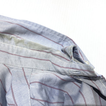 【現状渡し品】【メンズ】 BROOKS BROTHERS ブルックスブラザーズ 80's EST.1818 BD STRIPE LS SHIRT VINTAGE 80年代 ボタンダウン ストライプ シャツ 長袖 トップス ヴィンテージ 145-260828-yo-07-teih サイズ：15 1/2-34 カラー：ブルー系/レッド 万代Net店