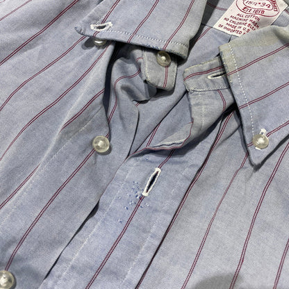 【現状渡し品】【メンズ】 BROOKS BROTHERS ブルックスブラザーズ 80's EST.1818 BD STRIPE LS SHIRT VINTAGE 80年代 ボタンダウン ストライプ シャツ 長袖 トップス ヴィンテージ 145-260828-yo-07-teih サイズ：15 1/2-34 カラー：ブルー系/レッド 万代Net店