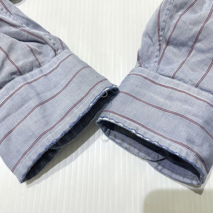 【現状渡し品】【メンズ】 BROOKS BROTHERS ブルックスブラザーズ 80's EST.1818 BD STRIPE LS SHIRT VINTAGE 80年代 ボタンダウン ストライプ シャツ 長袖 トップス ヴィンテージ 145-260828-yo-07-teih サイズ：15 1/2-34 カラー：ブルー系/レッド 万代Net店