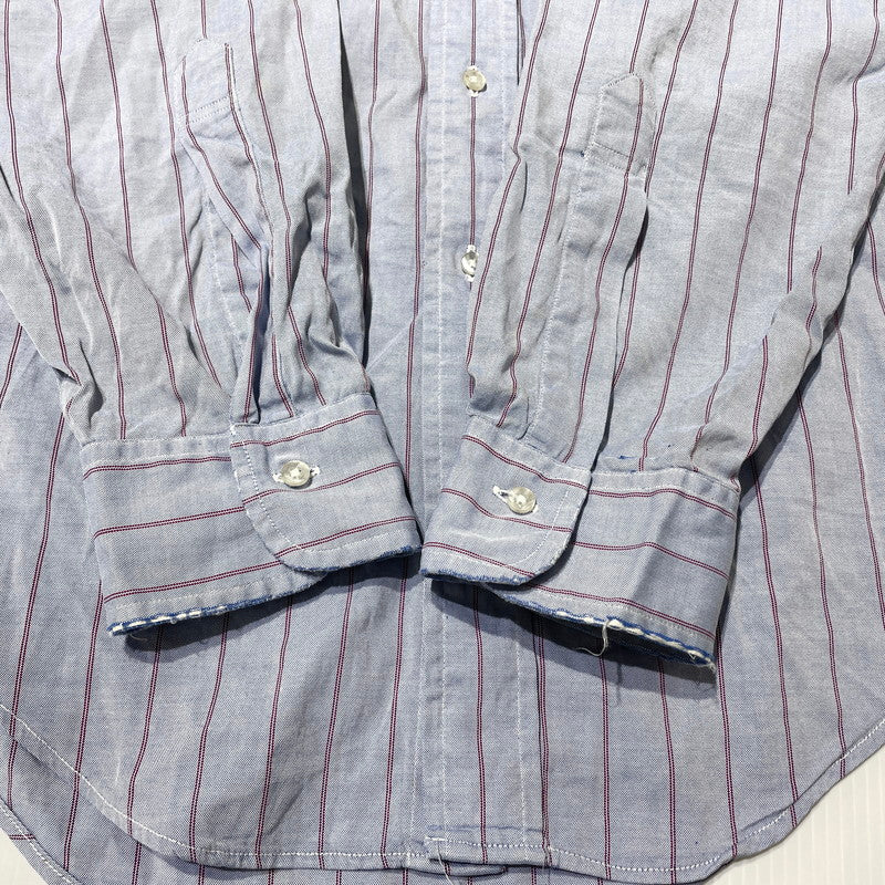 【現状渡し品】【メンズ】 BROOKS BROTHERS ブルックスブラザーズ 80's EST.1818 BD STRIPE LS SHIRT VINTAGE 80年代 ボタンダウン ストライプ シャツ 長袖 トップス ヴィンテージ 145-260828-yo-07-teih サイズ：15 1/2-34 カラー：ブルー系/レッド 万代Net店