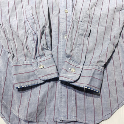 【現状渡し品】【メンズ】 BROOKS BROTHERS ブルックスブラザーズ 80's EST.1818 BD STRIPE LS SHIRT VINTAGE 80年代 ボタンダウン ストライプ シャツ 長袖 トップス ヴィンテージ 145-260828-yo-07-teih サイズ：15 1/2-34 カラー：ブルー系/レッド 万代Net店