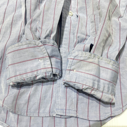 【現状渡し品】【メンズ】 BROOKS BROTHERS ブルックスブラザーズ 80's EST.1818 BD STRIPE LS SHIRT VINTAGE 80年代 ボタンダウン ストライプ シャツ 長袖 トップス ヴィンテージ 145-260828-yo-07-teih サイズ：15 1/2-34 カラー：ブルー系/レッド 万代Net店