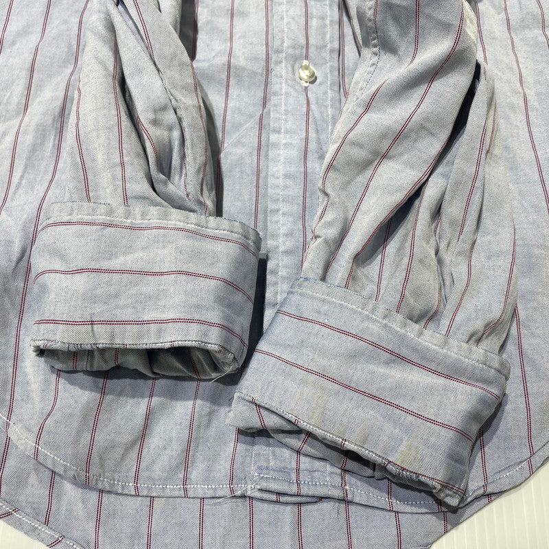 【現状渡し品】【メンズ】 BROOKS BROTHERS ブルックスブラザーズ 80's EST.1818 BD STRIPE LS SHIRT VINTAGE 80年代 ボタンダウン ストライプ シャツ 長袖 トップス ヴィンテージ 145-260828-yo-07-teih サイズ：15 1/2-34 カラー：ブルー系/レッド 万代Net店