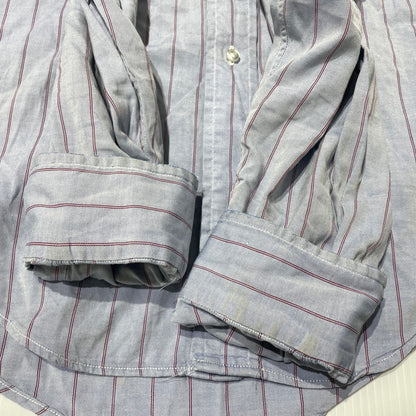 【現状渡し品】【メンズ】 BROOKS BROTHERS ブルックスブラザーズ 80's EST.1818 BD STRIPE LS SHIRT VINTAGE 80年代 ボタンダウン ストライプ シャツ 長袖 トップス ヴィンテージ 145-260828-yo-07-teih サイズ：15 1/2-34 カラー：ブルー系/レッド 万代Net店