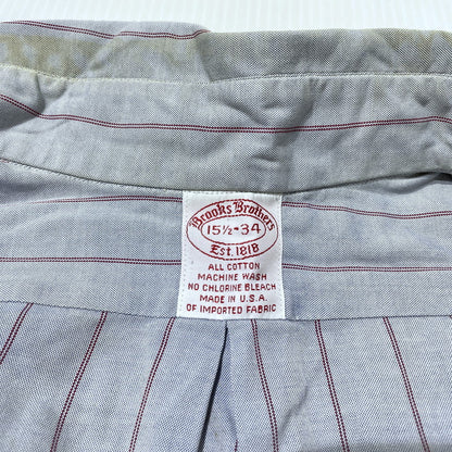 【現状渡し品】【メンズ】 BROOKS BROTHERS ブルックスブラザーズ 80's EST.1818 BD STRIPE LS SHIRT VINTAGE 80年代 ボタンダウン ストライプ シャツ 長袖 トップス ヴィンテージ 145-260828-yo-07-teih サイズ：15 1/2-34 カラー：ブルー系/レッド 万代Net店