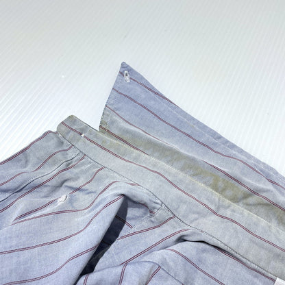 【現状渡し品】【メンズ】 BROOKS BROTHERS ブルックスブラザーズ 80's EST.1818 BD STRIPE LS SHIRT VINTAGE 80年代 ボタンダウン ストライプ シャツ 長袖 トップス ヴィンテージ 145-260828-yo-07-teih サイズ：15 1/2-34 カラー：ブルー系/レッド 万代Net店
