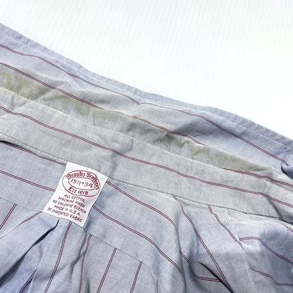 【現状渡し品】【メンズ】 BROOKS BROTHERS ブルックスブラザーズ 80's EST.1818 BD STRIPE LS SHIRT VINTAGE 80年代 ボタンダウン ストライプ シャツ 長袖 トップス ヴィンテージ 145-260828-yo-07-teih サイズ：15 1/2-34 カラー：ブルー系/レッド 万代Net店