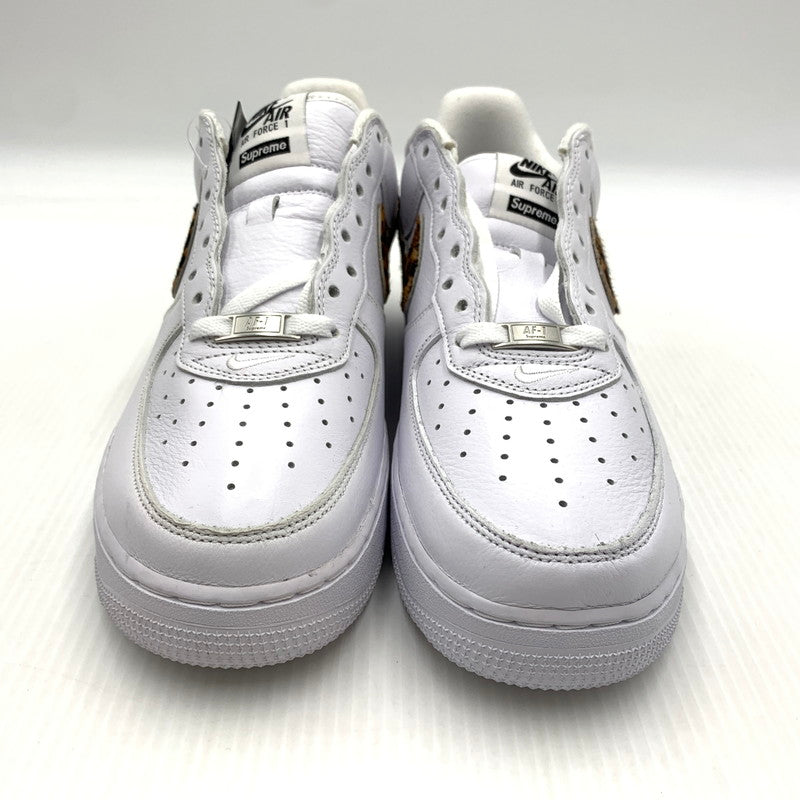 【中古品】【メンズ】 NIKE ナイキ× GOODENOUGH グッドイナフ × Supreme シュプリーム 別注 コラボ AIR FORCE 1 LOW WHITE LEOPARD IM3483-100 25SS エアフォース1 ロー スニーカー 靴 シューズ 160-260917-ko-06-teih サイズ：28cm カラー：ホワイト 万代Net店