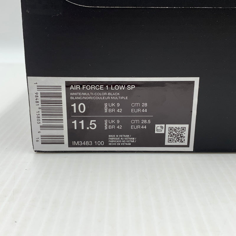 【中古品】【メンズ】 NIKE ナイキ× GOODENOUGH グッドイナフ × Supreme シュプリーム 別注 コラボ AIR FORCE 1 LOW WHITE LEOPARD IM3483-100 25SS エアフォース1 ロー スニーカー 靴 シューズ 160-260917-ko-06-teih サイズ：28cm カラー：ホワイト 万代Net店