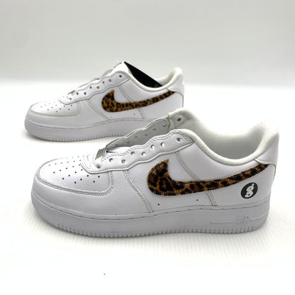 【中古品】【メンズ】 NIKE ナイキ× GOODENOUGH グッドイナフ × Supreme シュプリーム 別注 コラボ AIR FORCE 1 LOW WHITE LEOPARD IM3483-100 25SS エアフォース1 ロー スニーカー 靴 シューズ 160-260917-ko-06-teih サイズ：28cm カラー：ホワイト 万代Net店