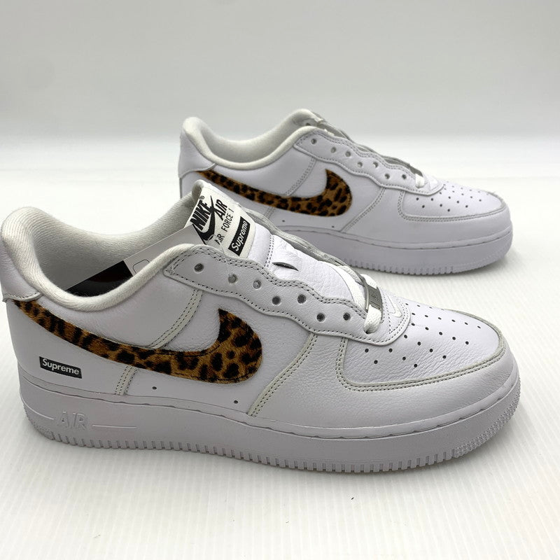 【中古品】【メンズ】 NIKE ナイキ× GOODENOUGH グッドイナフ × Supreme シュプリーム 別注 コラボ AIR FORCE 1 LOW WHITE LEOPARD IM3483-100 25SS エアフォース1 ロー スニーカー 靴 シューズ 160-260917-ko-06-teih サイズ：28cm カラー：ホワイト 万代Net店