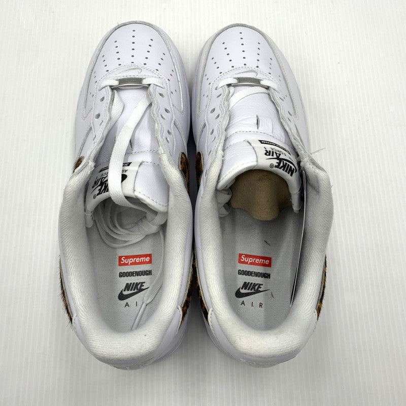 【中古品】【メンズ】 NIKE ナイキ× GOODENOUGH グッドイナフ × Supreme シュプリーム 別注 コラボ AIR FORCE 1 LOW WHITE LEOPARD IM3483-100 25SS エアフォース1 ロー スニーカー 靴 シューズ 160-260917-ko-06-teih サイズ：28cm カラー：ホワイト 万代Net店