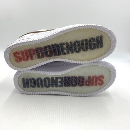 【中古品】【メンズ】 NIKE ナイキ× GOODENOUGH グッドイナフ × Supreme シュプリーム 別注 コラボ AIR FORCE 1 LOW WHITE LEOPARD IM3483-100 25SS エアフォース1 ロー スニーカー 靴 シューズ 160-260917-ko-06-teih サイズ：28cm カラー：ホワイト 万代Net店
