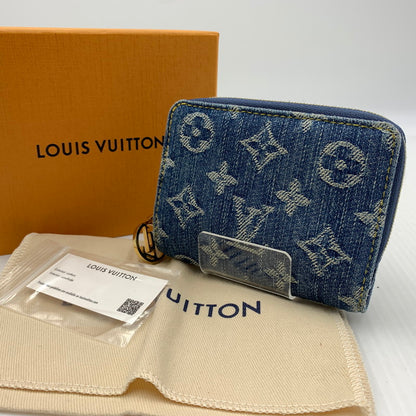 【中古品】【メンズ】 LOUIS VUITTON ルイ・ヴィトン M83160 モノグラム デニム ポルトフォイユ ルー 二つ折り財布 コインケース 179-260812-ko-09-tei カラー：インディゴ 万代Net店