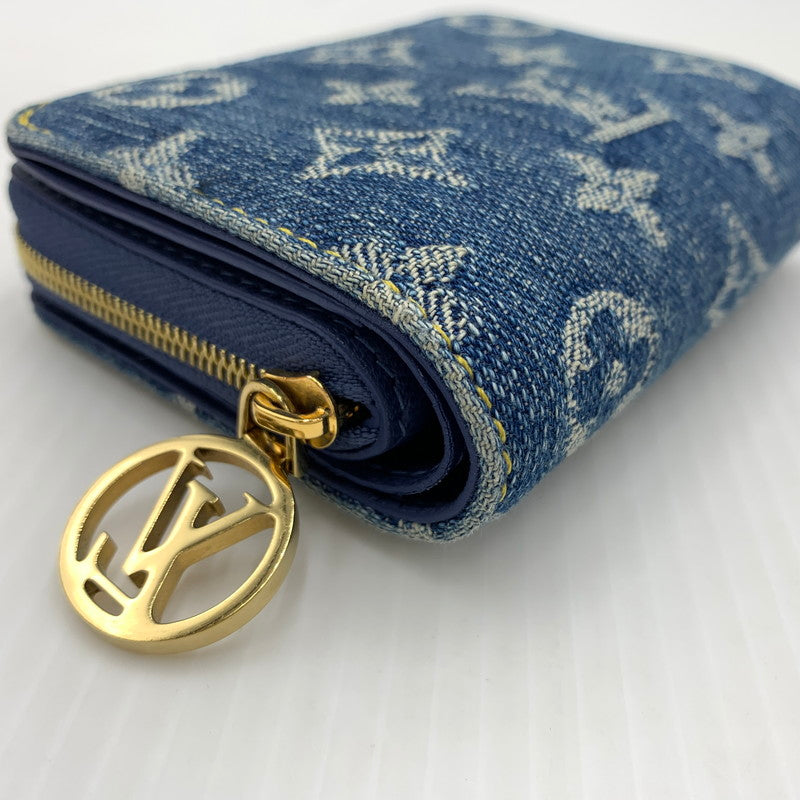 【中古品】【メンズ】 LOUIS VUITTON ルイ・ヴィトン M83160 モノグラム デニム ポルトフォイユ ルー 二つ折り財布 コインケース 179-260812-ko-09-tei カラー：インディゴ 万代Net店