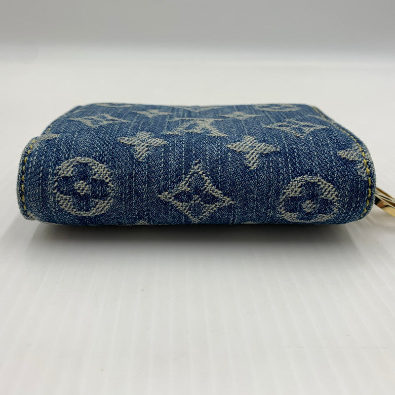 【中古品】【メンズ】 LOUIS VUITTON ルイ・ヴィトン M83160 モノグラム デニム ポルトフォイユ ルー 二つ折り財布 コインケース 179-260812-ko-09-tei カラー：インディゴ 万代Net店