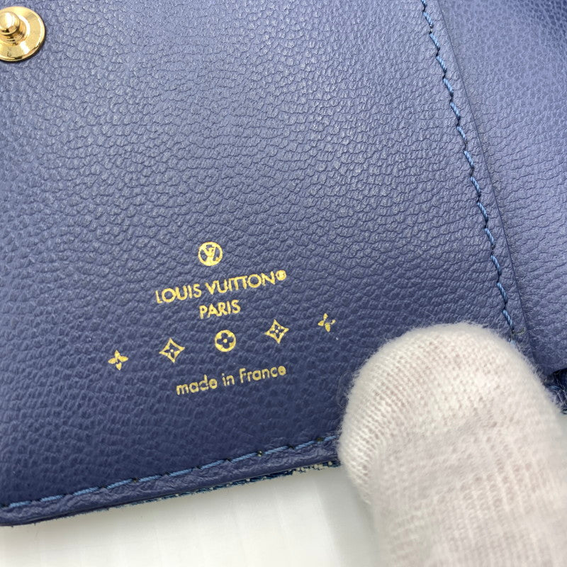 【中古品】【メンズ】 LOUIS VUITTON ルイ・ヴィトン M83160 モノグラム デニム ポルトフォイユ ルー 二つ折り財布 コインケース 179-260812-ko-09-tei カラー：インディゴ 万代Net店