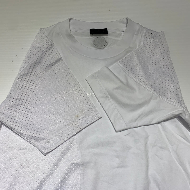 【中古品】【メンズ】 MONCLER モンクレール MESHDETAIL MAGLIA T-SHIRTS G20918C01164 8390Y メッシュディテール Tシャツ 半袖 トップス 141-260809-ko-17-tei サイズ：XS カラー：ホワイト 万代Net店